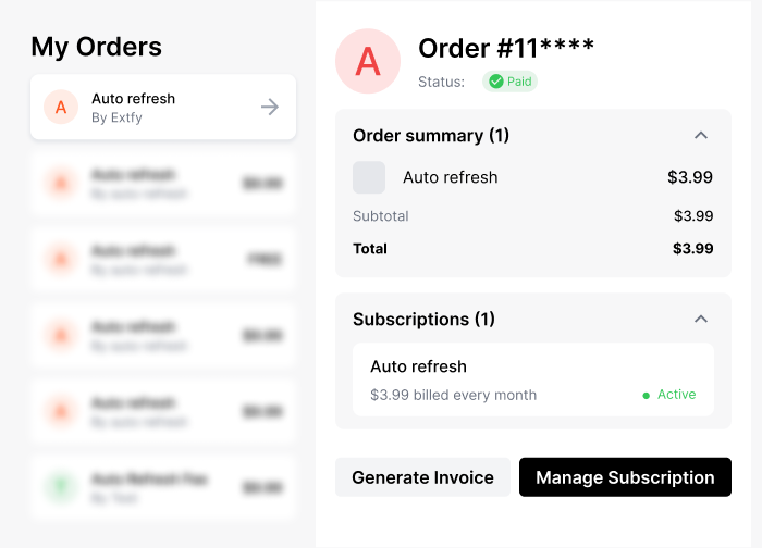 My Orders Dashboard